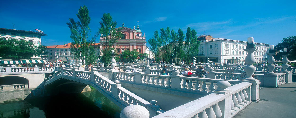 Plečnikovo tromostovje v Ljubljani